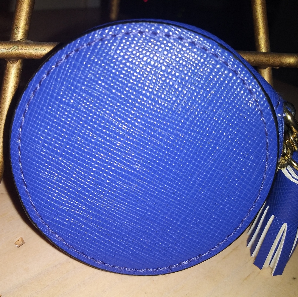 Small blue coin purse